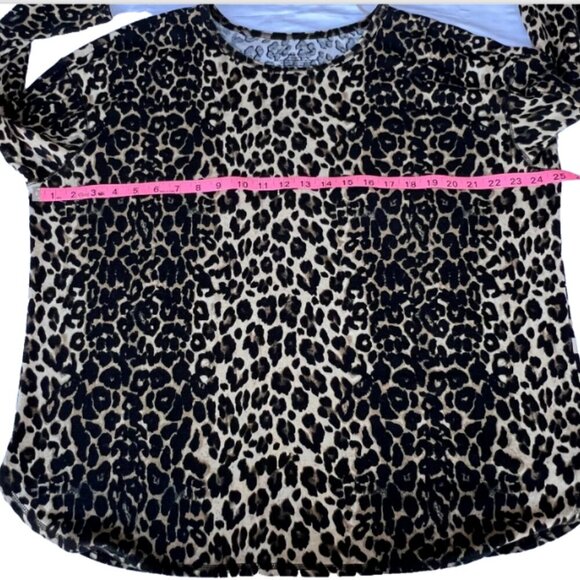 Westbound - Women's Blue White Traced Floral Vine 3/4 Sleeve Blouse Cotton - Picture 11 of 14